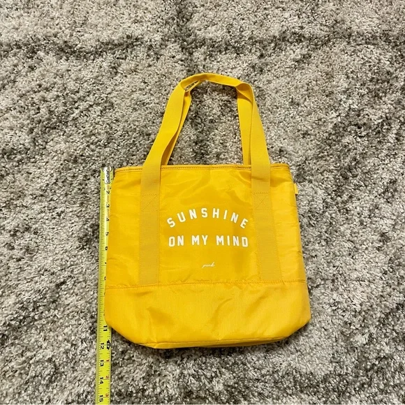 Victoria's Secret Pink Cooler Tote “SUNSHINE ON MY MIND” Insulated Bag - Yellow - Picture 5 of 6